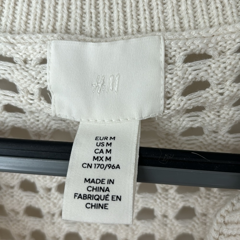 H&M Cream Button-Up Sweater - Picture 2 of 3